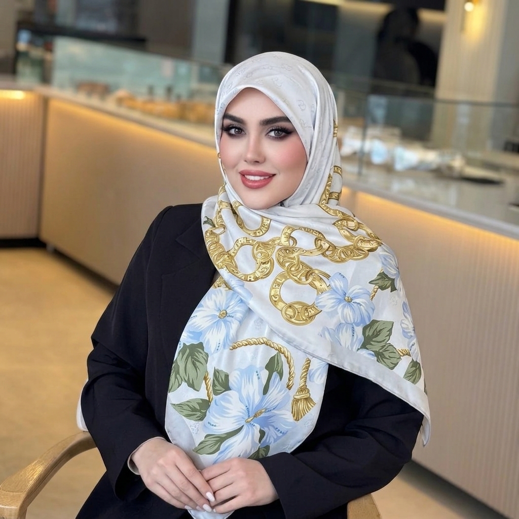 ابریشم لوکس نگین کاری دیور زنجیر